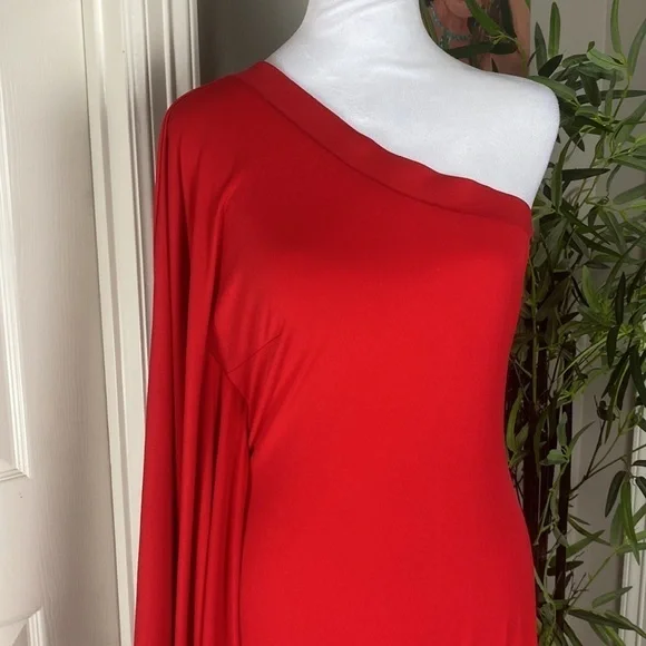 Venus One Shoulder One Sleeve Party Cocktail Long Maxi Dress Size S - Picture 3 of 9